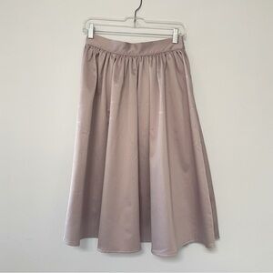 Pink Martini skirt, light pastel pink, circle gathered full style midi length